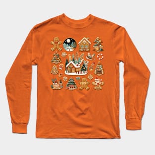 Merry Gingerbread Christmas Long Sleeve T-Shirt